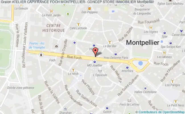 plan ATELIER CAPIFRANCE FOCH MONTPELLIER- CONCEP STORE IMMOBILIER 