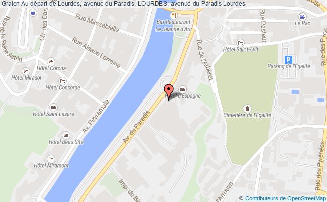 plan Au départ de Lourdes, avenue du Paradis, LOURDES, avenue du Paradis 