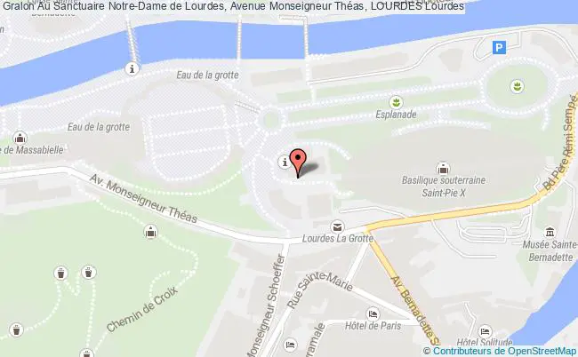 plan Au Sanctuaire Notre-Dame de Lourdes, Avenue Monseigneur Théas, LOURDES 