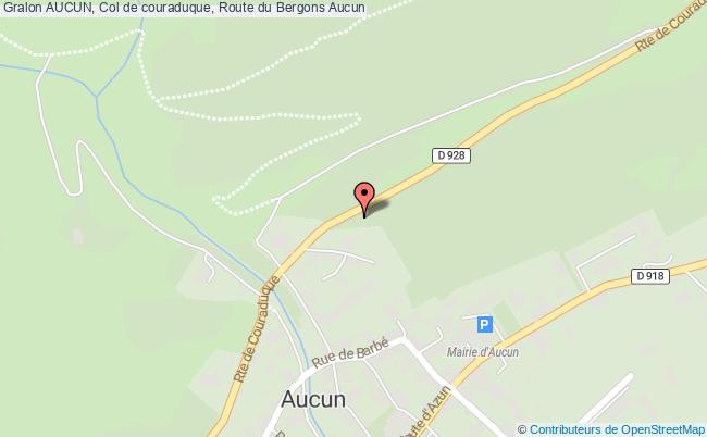 plan AUCUN, Col de couraduque, Route du Bergons 