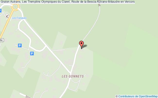 plan Autrans, Les Tremplins Olympiques du Claret, Route de la Bescia 
