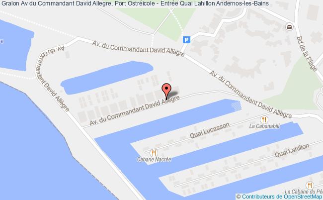 plan Av du Commandant David Allegre, Port Ostréicole - Entrée Quai Lahillon 