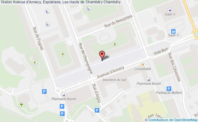 plan Avenue d'Annecy, Esplanade, Les Hauts de Chambéry 
