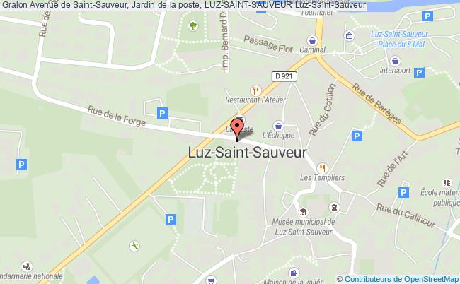 plan Avenue de Saint-Sauveur, Jardin de la poste, LUZ-SAINT-SAUVEUR 