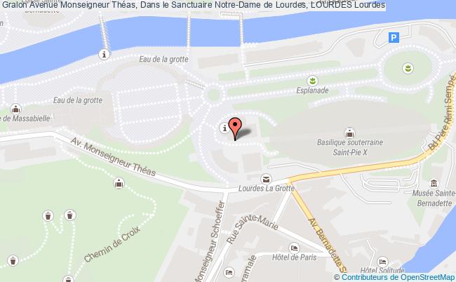 plan Avenue Monseigneur Théas, Dans le Sanctuaire Notre-Dame de Lourdes, LOURDES 