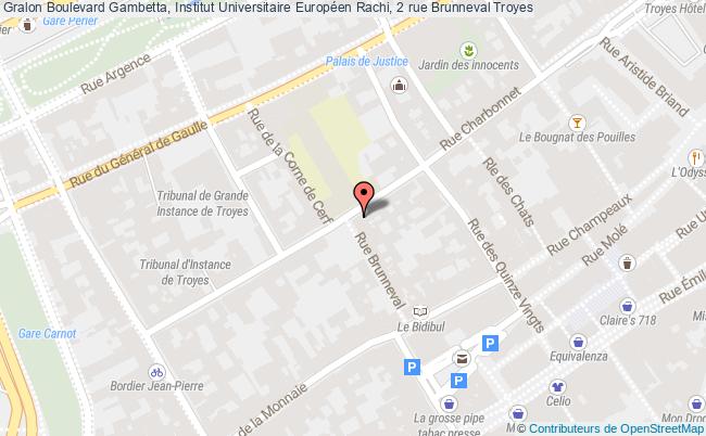 plan Boulevard Gambetta, Institut Universitaire Européen Rachi, 2 rue Brunneval 