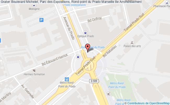 plan Boulevard Michelet, Parc des Expositions, Rond-point du Prado 