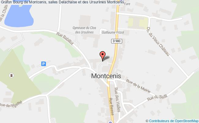 plan Bourg de Montcenis, salles Delachaise et des Ursurlines 