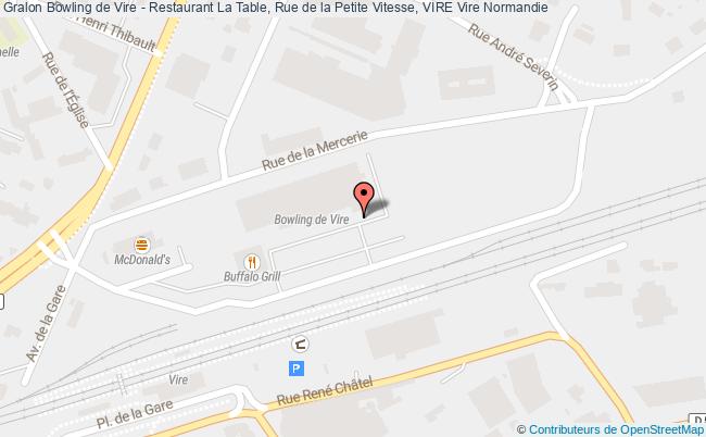 plan Bowling de Vire - Restaurant La Table, Rue de la Petite Vitesse, VIRE 