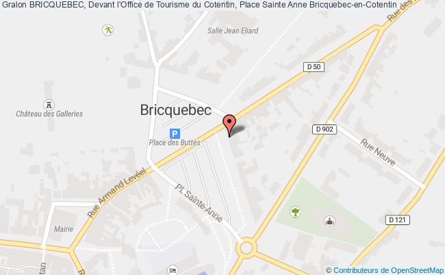 plan BRICQUEBEC, Devant l'Office de Tourisme du Cotentin, Place Sainte Anne 