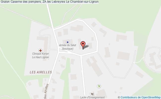 plan Caserne des pompiers, ZA les Lebreyres 