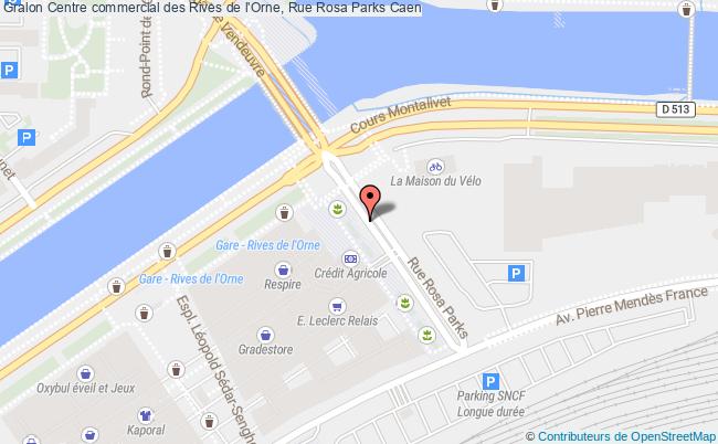 plan Centre commercial des Rives de l'Orne, Rue Rosa Parks 