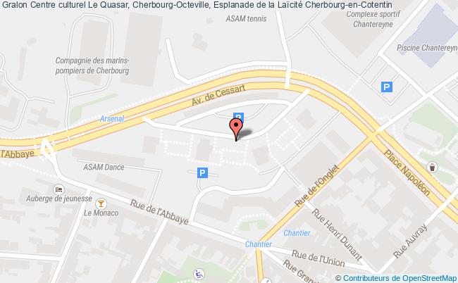 plan Centre culturel Le Quasar, Cherbourg-Octeville, Esplanade de la Laïcité 