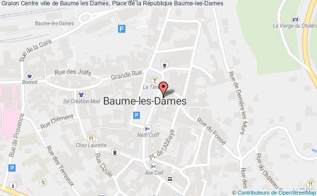 plan Centre ville de Baume les Dames, Place de la République 