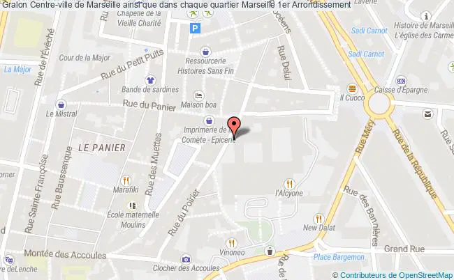 plan Centre-ville de Marseille ainsi que dans chaque quartier 