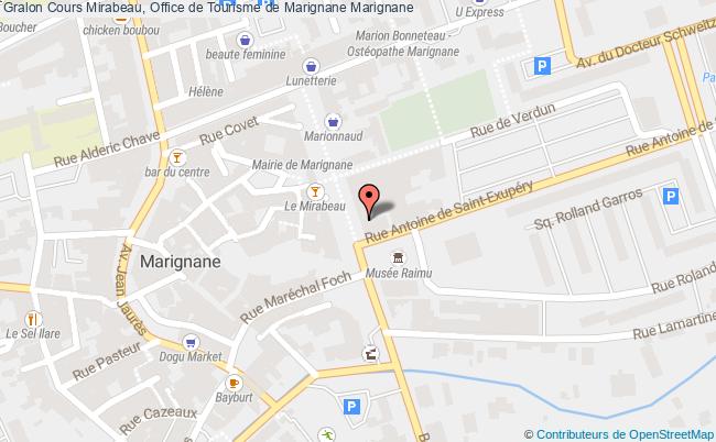 plan Cours Mirabeau, Office de Tourisme de Marignane 