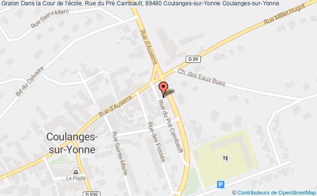 plan Dans la Cour de l'école, Rue du Pré Cambault, 89480 Coulanges-sur-Yonne 