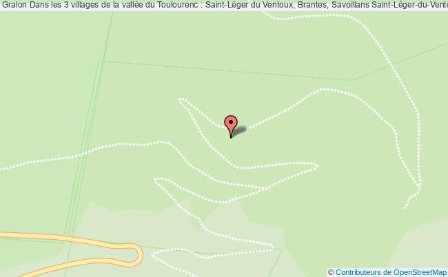 plan Dans les 3 villages de la vallée du Toulourenc : Saint-Léger du Ventoux, Brantes, Savoillans 