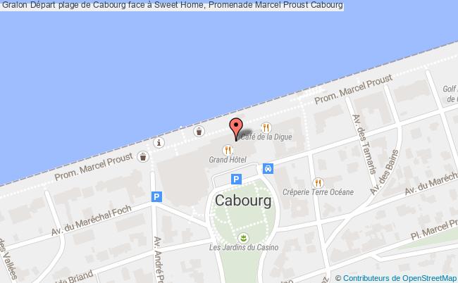 plan Départ plage de Cabourg face à Sweet Home, Promenade Marcel Proust 