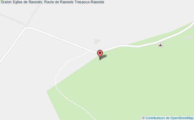 plan Eglise de Rassiels, Route de Rassiels 