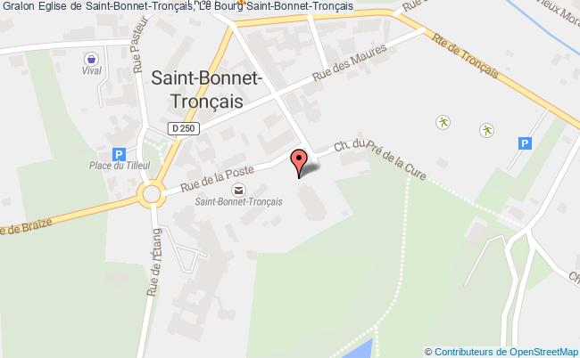 plan Eglise de Saint-Bonnet-Tronçais, Le Bourg 