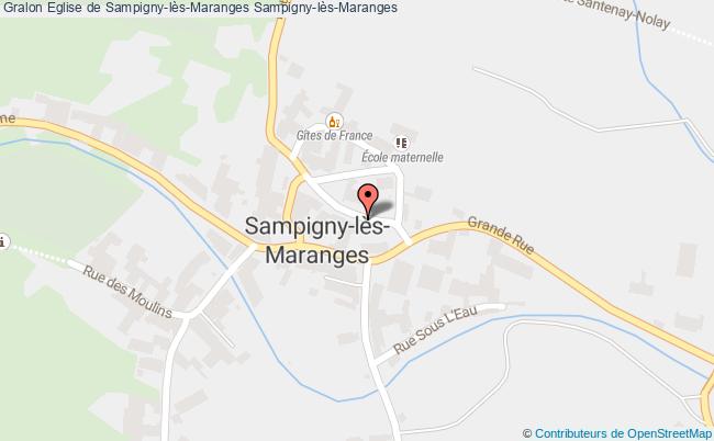plan Eglise de Sampigny-lès-Maranges 
