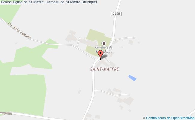 plan Eglise de St Maffre, Hameau de St Maffre 