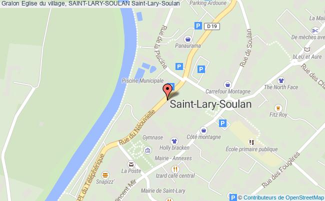 plan Eglise du village, SAINT-LARY-SOULAN 