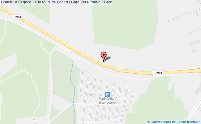 plan La Bégude - 400 route de Pont du Gard 