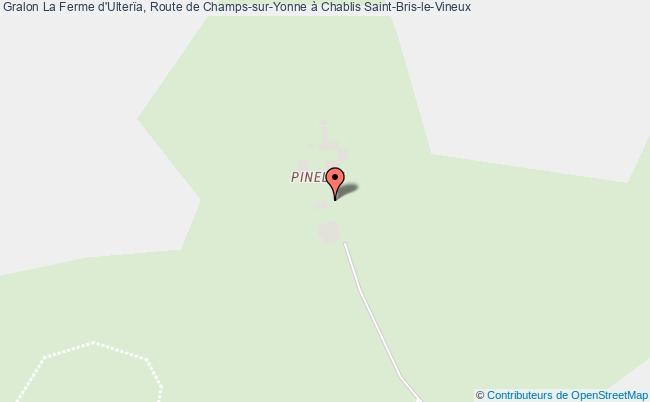 plan La Ferme d'Ulterïa, Route de Champs-sur-Yonne à Chablis 