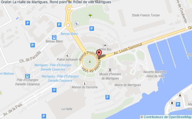 plan La Halle de Martigues, Rond point de l'hôtel de ville 