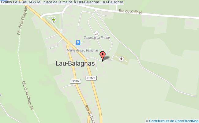 plan LAU-BALAGNAS, place de la mairie à Lau-Balagnas 