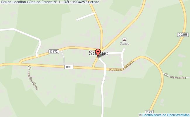 plan Location Gîtes de France N° 1 - Réf : 19G4257 
