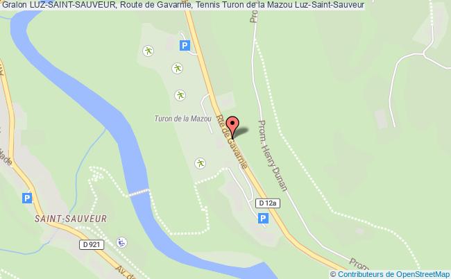 plan LUZ-SAINT-SAUVEUR, Route de Gavarnie, Tennis Turon de la Mazou 
