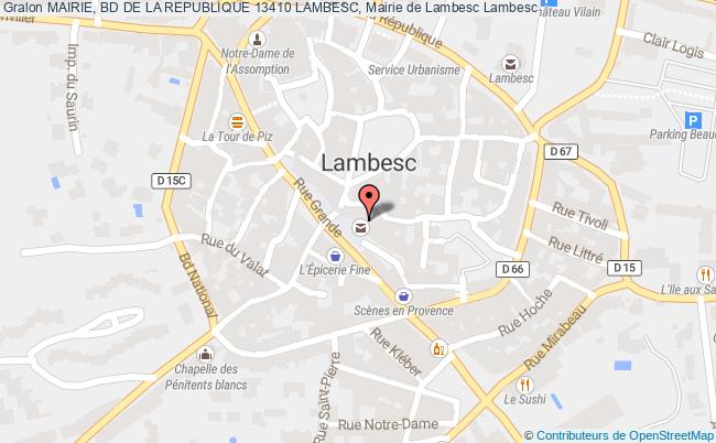 plan MAIRIE, BD DE LA REPUBLIQUE 13410 LAMBESC, Mairie de Lambesc 