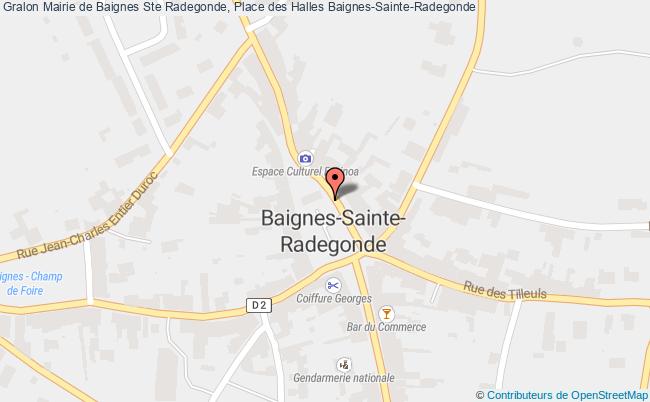 plan Mairie de Baignes Ste Radegonde, Place des Halles 