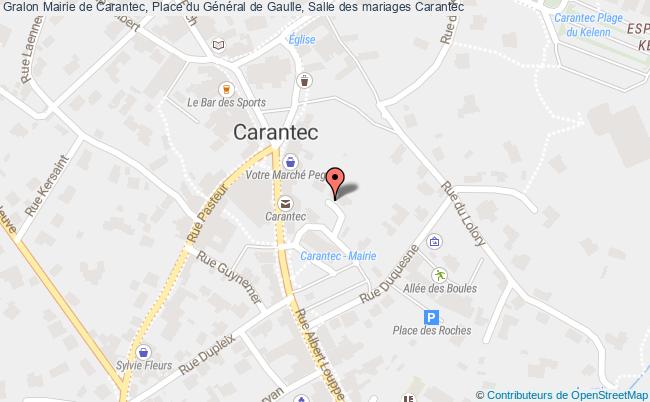 plan Mairie de Carantec, Place du Général de Gaulle, Salle des mariages 