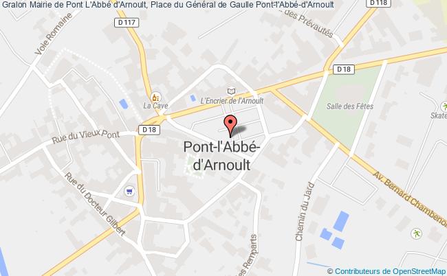 plan Mairie de Pont L'Abbé d'Arnoult, Place du Général de Gaulle 