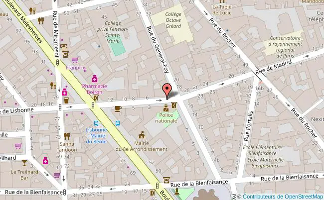 plan Mairie du 8e arrondissement 