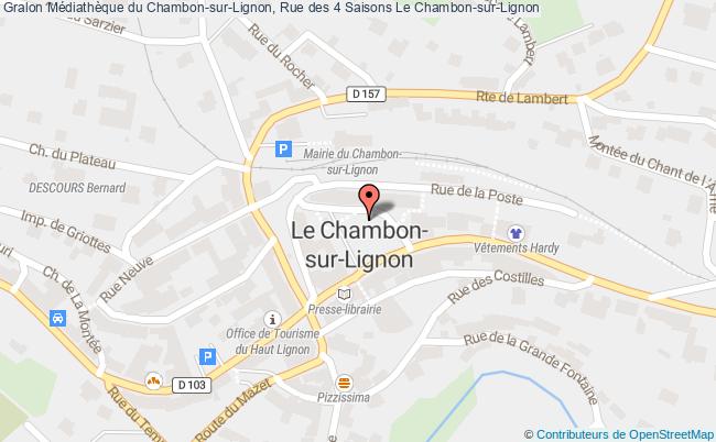 plan Médiathèque du Chambon-sur-Lignon, Rue des 4 Saisons 