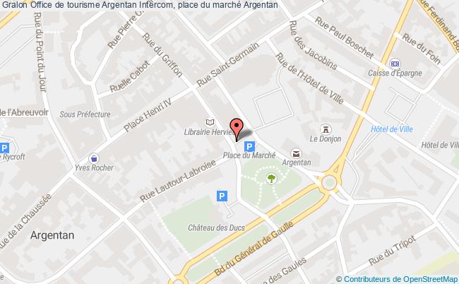 plan Office de tourisme Argentan Intercom, place du marché 