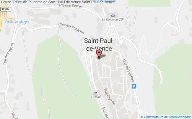 plan Office de Tourisme de Saint-Paul de Vence 