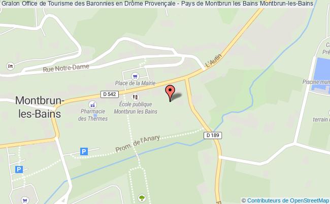 plan Office de Tourisme des Baronnies en Drôme Provençale - Pays de Montbrun les Bains 