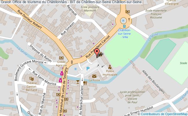 plan Office de tourisme du Châtillonnais - BIT de Châtillon-sur-Seine 