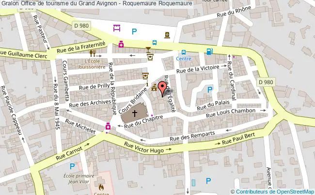 plan Office de tourisme du Grand Avignon - Roquemaure 