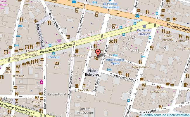 plan Opéra Comique (en travaux - Jusqu&#39;au 31/12/2016 : 21 rue du sentier) 