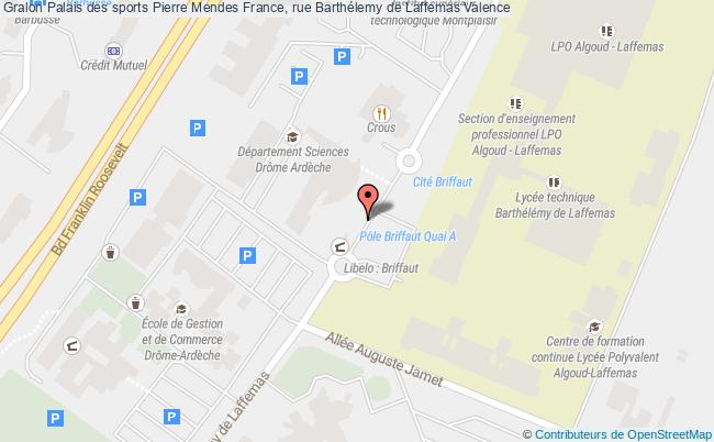 plan Palais des sports Pierre Mendes France, rue Barthélemy de Laffemas 