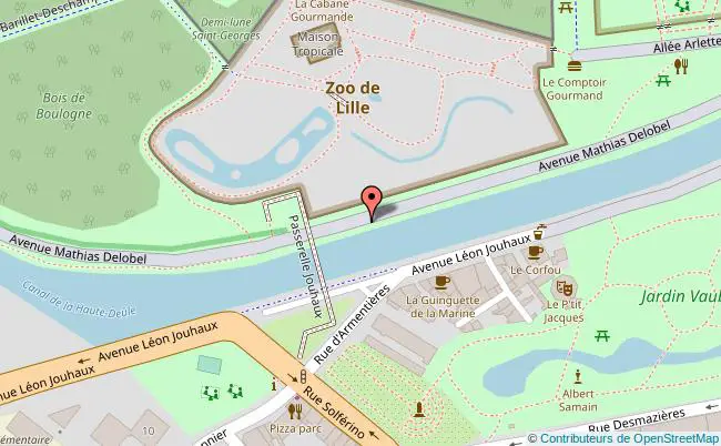 plan Parc de loisirs de la Citadelle à Lille 