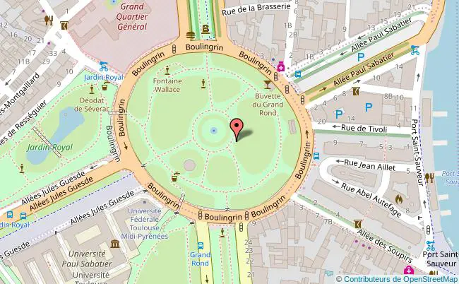 plan Parc du Grand Rond à Toulouse 