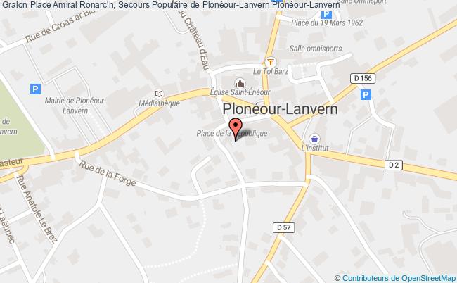 plan Place Amiral Ronarc'h, Secours Populaire de Plonéour-Lanvern 